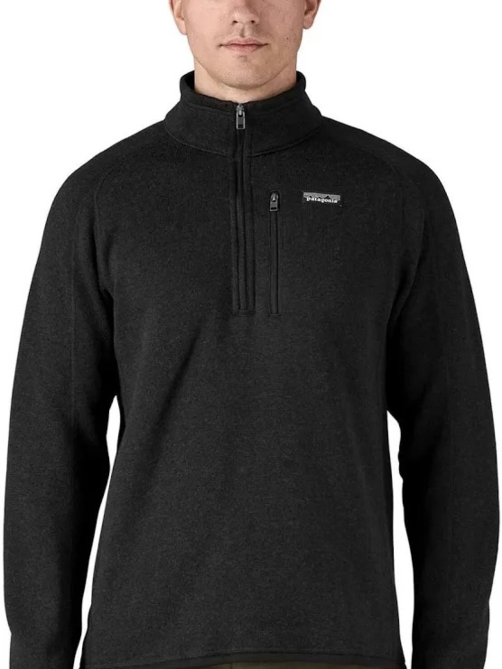 Patagonia Men's Black Quarter-Zip Fleece Pullover ‘Better Sweater’
